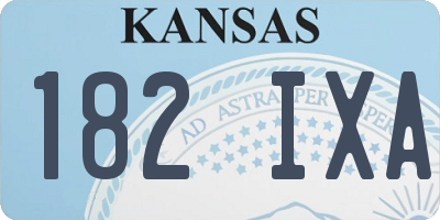 KS license plate 182IXA
