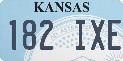 KS license plate 182IXE