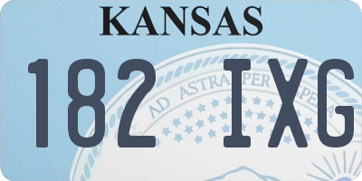 KS license plate 182IXG