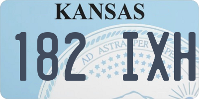 KS license plate 182IXH