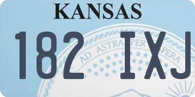 KS license plate 182IXJ