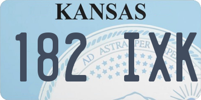 KS license plate 182IXK