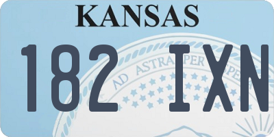 KS license plate 182IXN