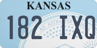 KS license plate 182IXQ