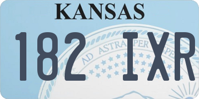 KS license plate 182IXR