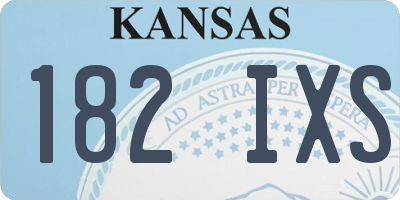 KS license plate 182IXS