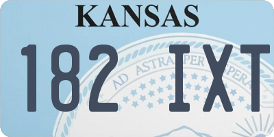 KS license plate 182IXT