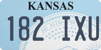 KS license plate 182IXU