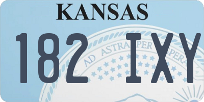 KS license plate 182IXY