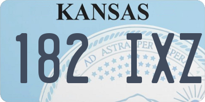 KS license plate 182IXZ