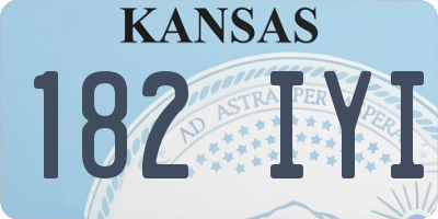 KS license plate 182IYI