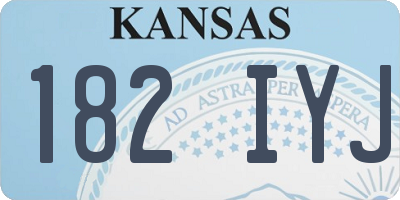 KS license plate 182IYJ