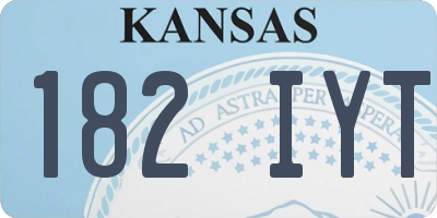 KS license plate 182IYT
