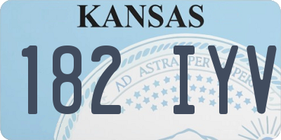 KS license plate 182IYV