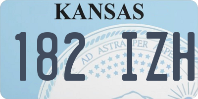 KS license plate 182IZH