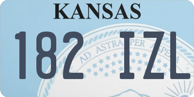 KS license plate 182IZL