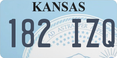 KS license plate 182IZQ