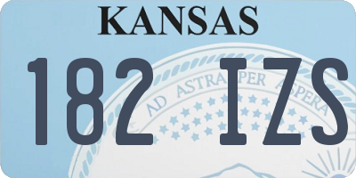 KS license plate 182IZS