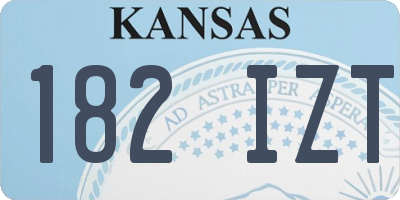 KS license plate 182IZT