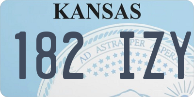 KS license plate 182IZY