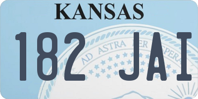 KS license plate 182JAI