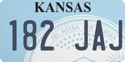 KS license plate 182JAJ
