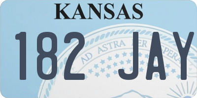 KS license plate 182JAY