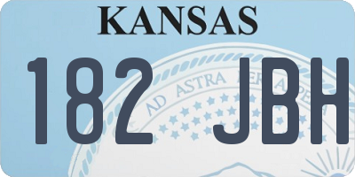 KS license plate 182JBH