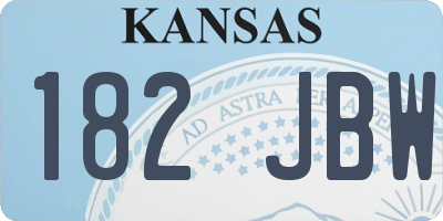 KS license plate 182JBW