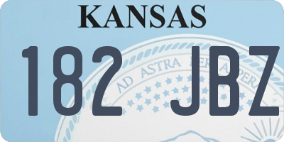 KS license plate 182JBZ