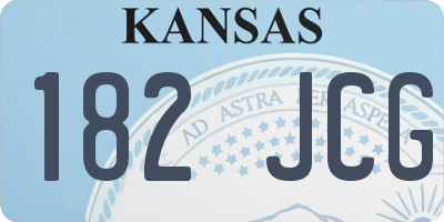 KS license plate 182JCG