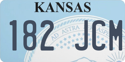 KS license plate 182JCM