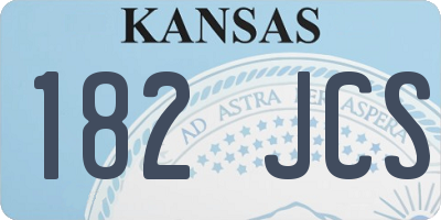 KS license plate 182JCS