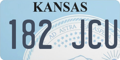 KS license plate 182JCU