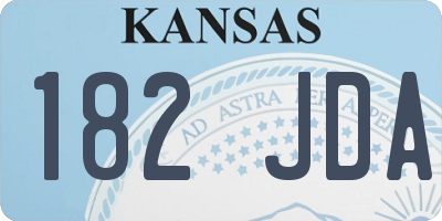 KS license plate 182JDA