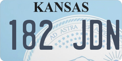 KS license plate 182JDN