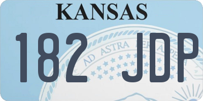 KS license plate 182JDP