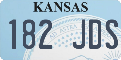 KS license plate 182JDS