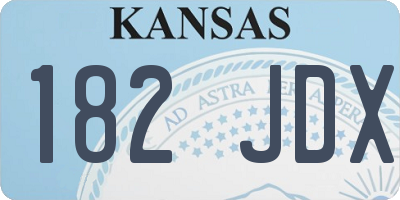 KS license plate 182JDX