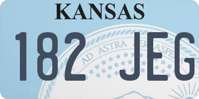 KS license plate 182JEG