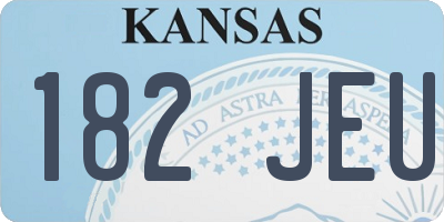 KS license plate 182JEU