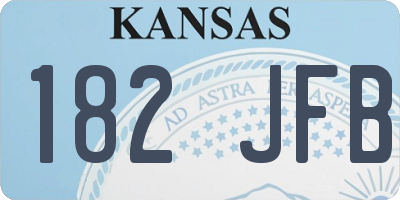 KS license plate 182JFB