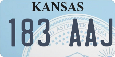 KS license plate 183AAJ