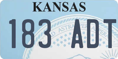 KS license plate 183ADT