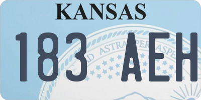 KS license plate 183AEH