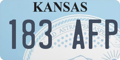KS license plate 183AFP