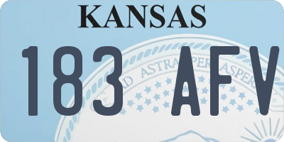 KS license plate 183AFV