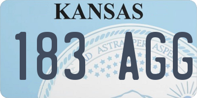 KS license plate 183AGG