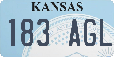 KS license plate 183AGL