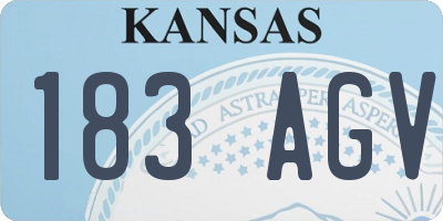 KS license plate 183AGV